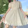 Бальные платья KIMOKOKM в винтажном стиле Мори, шикарное прерийное платье в стиле Лолиты, кружево с рюшами, Kawaii, пышные рукава, бант, трапециевидное девчачье японское мини-платье принцессы
