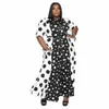 Wmstar Plus Size Vêtements pour femmes Dres Dot imprimé avec poches Sles Fi Maxi Dr Vente chaude en gros Dropship C0BR #