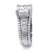 チョウコンユニークな結婚指輪豪華なジュエリー925スターリングシルバークッション形状ホワイトトパーズczダイヤモンドジェムストーンエターンパーティーWom274h