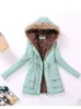 Fitaylor nouveau hiver femmes veste moyen-lg épaissir vêtements d'extérieur à capuche ouaté manteau mince Parka Cott-rembourré veste pardessus Y9P4 #