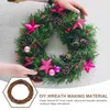 Flores decorativas cor de artesanato usa quadro de vime Wicker Crafts Christmas Garland Rings Diy o