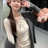 女性のTシャツネプロー韓国の甘いuネックレースボウニットトップス女性2024スプリングスリムフィットTシャツY2K e-ガール長袖Tシャツシャツ