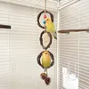 Andere vogels leveren papegaai kauwen speelgoedvogels hangende rattan ball training speelgoed parket natuurlijke houten versnipperende liefdesgebieden kooi -decoratie