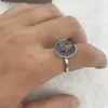 Pierścienie klastra vintage spiral wzorzyste pierścień dla mężczyzn Hip-Hop European American spersonalizowana tajska srebrna biżuteria otwarta rozmiar Kofsac