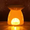 Ljusstakar ihåliga ut nattdoftslampa kreativa keramiska essens oljeugn rökelse spis hem dekoration