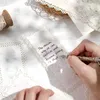 Confezione regalo 10 fogli per confezione Carta per pizzo cavo Decorazione romantica e creativa per tende a mano Nota Materiale 6 stili