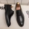 Buty zwykłe 38-48 Męskie marka Business Designer Formal Oxford skórzane oddychające mokasyna biurowe sukienka obuwie