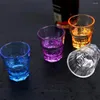Verres à vin 4 pièces gobelets en plastique acrylique tasse octogonale tasses à whisky Transparent enfant