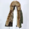 Menina Bonita 2023 Waterproof Men Natural Real Racco Fox Fux Fux Fur Coat Collar Hooded LG Parka Winter Jacket Warm Streetwear New D4xo＃