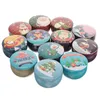 Kandelaars 12 stuks kleine blikken doos kerstcadeaus snoep feestdecoratie metalen pot met deksel 2.2OZ handgemaakte kaarsen maken container