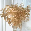 Dekorativa blommor 70 cm Guldfärg Hjärtformad gren DIY Arrangemang Bukett Makan Rum Bröllopsdag Party Dekoration Fake Plant