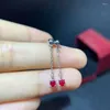 Dangle Oorbellen CoLife Sieraden 3 mm Natuurlijke Ruby Drop Voor Feest Echt 925 Zilver Cadeau Vrouw