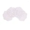 Sets de table 4 pièces 8,6 pouces napperons ronds en dentelle au crochet sets de table faits à la main sous-verres en coton au crochet (blanc)