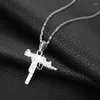 Correntes Submachine Uzi Gun Modelo Colar Homens Hip Hop Jóias Metal Charme Link Chain Pingente Estilo Exército Acessórios Masculinos