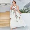 european And American Foreign Trade Short-sleeved Chiff Printed Elegant Plus Size Bridesmaid Dr Best-selling Lg Dr J0SB#