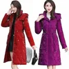 Mulheres de alta qualidade jaqueta de inverno 2023 nova jaqueta de cott parker grosso quente com capuz lg cott casaco acolchoado feminino 4xl 381v #