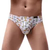 Sous-vêtements en coton pour hommes, sous-vêtements Sexy, culotte Gay, Bikini Super doux, mignon, imprimé de dessin animé, 9M3