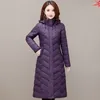 Frauen Unten Lange Mit Kapuze Jacke 2024 Herbst Winter Dicke Warme Baumwolle Frau Parkas Solide Zipper Mantel Frauen Mantel Oberbekleidung