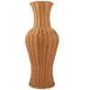 Rattan gewebte Blumenvase rustikale Arrangement Behälter Große Bodendekorative Nachahmung Wicker groß 240407