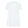 プラスサイズの夏のエレガントなLGLINEスモックシャツ女性半袖ブラックカジュアル階層ブラウス大規模なサイズルーズホワイトシャツ7XL 8XL Y73W＃