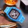RM11 Luksusowe mechaniki męskie Watch Net Red Silica Gel z watną lufą mody męską i trendami damskimi