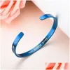 Manchet Mode Inspirerende Letter Bangle Keep Ing Going Armband Titanium Staal Pijl Gegraveerde Geschenken Voor Drop Delivery Sieraden Armband Dhfbs