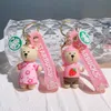 Designer keychains accessories Starbucks Bear Barista Drop Glue action figure key chain rings lovers Backpack keychain hanging ornaments