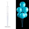 Soporte para globos para decoración de fiesta, Kit de soporte estable para decoraciones de baño de bebé de cumpleaños, transparente con Base fácil