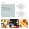 TEA TRAYS 2 PCS Bag Saucer Dessert Spoon Coasters Storage Rest Ceramics Holders Travel Delicate