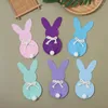 Table Mats 6 Pcs Easter Felt Cutlery Holder Bag Non-Woven Fabric Spoon Fork Cover Happy Party Tableware Decoration