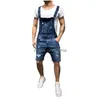 Mäns jeans 2021 överdimensionerade mode Men039s rippade jumpsuits shorts Summer Hi Street dog denim Bib overaller för man Suspender PA76052 DHLIY