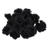Bowls 20 Pcs Black Artificial Silk Flower Party Wedding House Office Garden Decor DIY