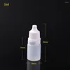 Bottiglie di conservazione Flacone contagocce da 3 ml Flacone per collirio comprimibile Flacone vuoto in plastica per colliri liquidi