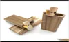Autres aessories Articles ménagers Accueil Jardin Drop Livraison 2021 Kit de tuyaux Pirogue en bois à la main avec pelle en aluminium One Hitter7451514