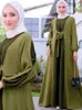 Etnische Kleding Ramadan Moslim Hijab Abaya Bescheiden Jurk Voor Vrouwen Eid Saoedi-Arabië Islam Lange Mouw Kaftan Gewaad Elegante Maxi vestidos 2024