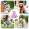 Abbigliamento per cani Abito piccolo Abiti estivi per cuccioli Abito Costume da principessa Compleanno Pizzo Abbigliamento per animali domestici Per animali domestici Cani Gatti Matrimonio