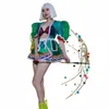 Bar Discothèque DJ DS Pole Dance Outfit Coloré Transparent Stripe Dr Sexy Sequin Dr Femmes Gogo Costume Rave Outfit XS5763 61Xj #