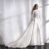Mariage Dres 2021 Mariée Dr Élégant Cas Complet Court Train Robe De Noiva A-ligne Princ De Luxe Lumière De Mariage dr 01Vi #