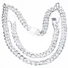 Högkvalitativa män smycken sätter eleganta halsband armband 925 Sterling Silver 1 1 Figaro Chain176o