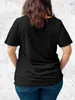 plus-size paarse sleepkoffie voor dames, mijn vier stemmingspatronen, casual dames T-shirt met korte mouwen Y4HY#