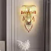 Applique contemporaine cristal intérieur Art salon chambre chevet luxueux El couloir couloir