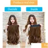 Extensions de cheveux Allaosify 5 Clip en Extension synthétique noir brun faux postiches accessoires pour femmes 2102179041851 livraison directe Prod Otlqi