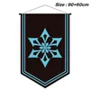 90x60cm Genshin Impact Anime Banner Flag Game Curtain Hanging Cloth Poster Cosplay Party Decor KTV Flag Cartoon Gifts 240327