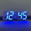 Orologio digitale a LED 3D da parete Deco Modalità notturna luminosa Orologio da tavolo elettronico regolabile Orologio da parete Decorazione Orologio a LED per soggiorno