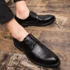 Casual Shoes 38-48 Mens Business Designer Brand Formal Oxford Leather Breathable Office Loafers Footwear Dress For Men Lace Up