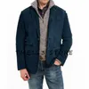 남자 정장 스프링과 여름 스웨이드 재킷 비즈니스 캐주얼 싱글 가슴 품질 Blazers Man Vest Steampunk