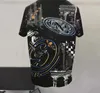 Europa i Stany Zjednoczone Mężczyzn w 2024 roku Nowy okrągły szyję krótki rękaw Graffiti Printing Modna T-shirt