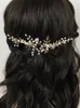 Vintage Wedding Hair Accoors Gold Liście Bridal Guest Headdr Pearls Eleganckie kobiety grzebień do włosów na druhen Prezent P0JM#