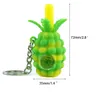 2,8 '' Rauchpfeife Ananas Wasserpfeifen Silikon Handpfeifen Glasbong Wasserschüssel Tabak Bohrinseln Tragbar mit Schlüsselbund