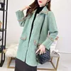 Fi Herbst Winter Imitati Nerz Veet Wollmantel 2023 Neue Frauen Casual Lose Mid-LG Strickjacke Damen Outwear q0ar #